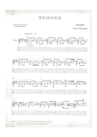 Toquinho Na Boca Da Noite score for Acoustic Guitar