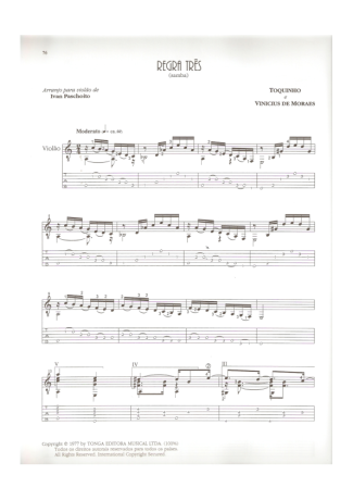 Toquinho Regra Três score for Acoustic Guitar