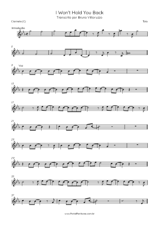 Toto  score for Clarinet (C)