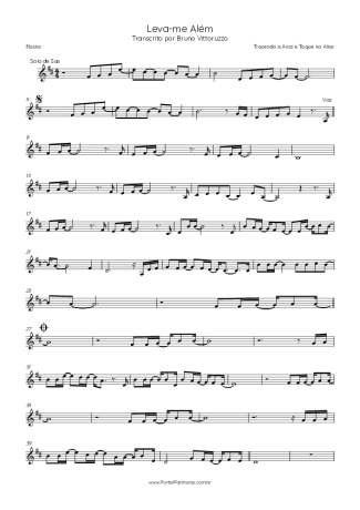 Trazendo a Arca e Toque no Altar Leva-me Além score for Flute