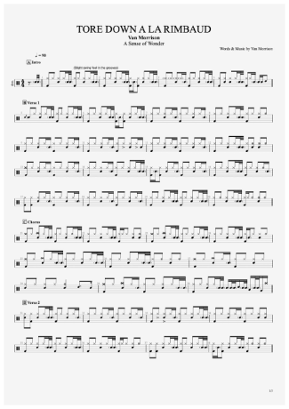 Van Morrison Tore Down A La Rimbaud score for Drums