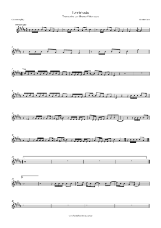 Vander Lee Iluminado score for Clarinet (Bb)