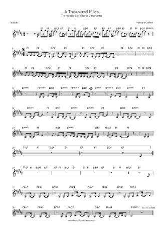Vanessa Carlton A Thousand Miles score for Keyboard