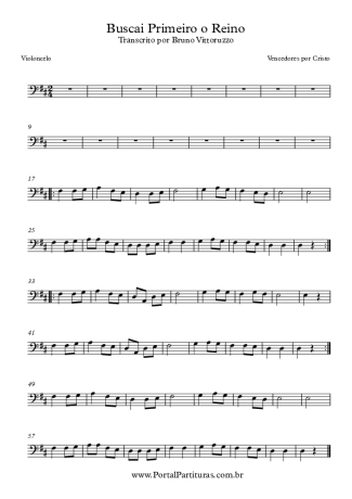 Vencedores por Cristo Buscai Primeiro o Reino score for Cello