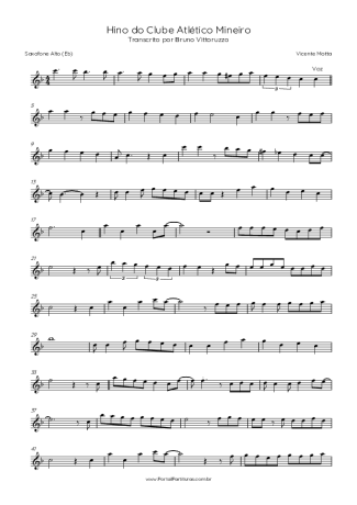 Vicente Motta Hino Do Clube Atlético Mineiro score for Alto Saxophone