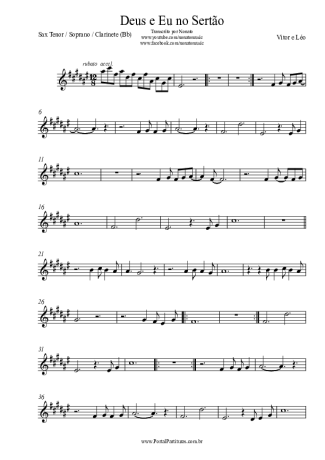 Victor e Leo Deus E Eu No Sertão score for Clarinet (Bb)