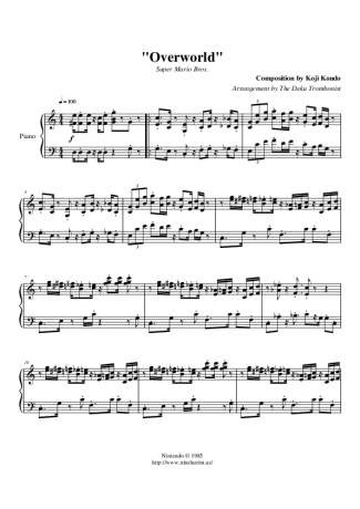 Video game soundtracks (Temas de Jogos) Super Mario Bros (Theme) score for Piano