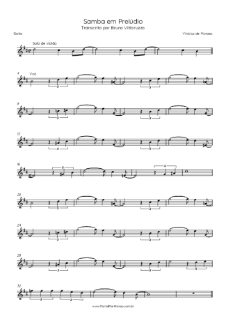 Vinicius de Moraes Samba Em Prelúdio score for Harmonica