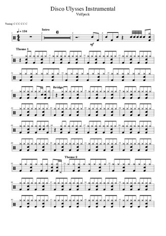 Vulfpeck Disco Ulysses (Instrumental) score for Drums