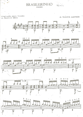 Waldir Azevedo Brasileirinho (completa) score for Acoustic Guitar
