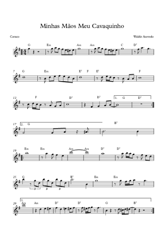 Waldir Azevedo  score for Small Guitar