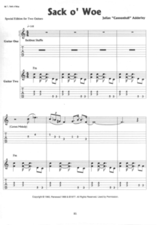 Wes Montgomery Sack O Woe score for Guitar