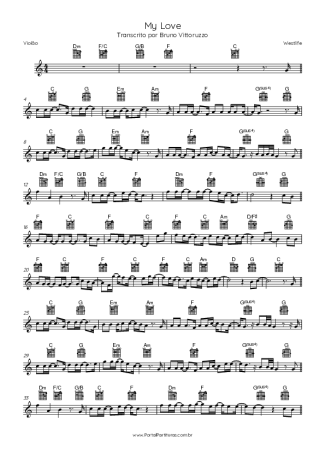 Westlife My Love score for Acoustic Guitar