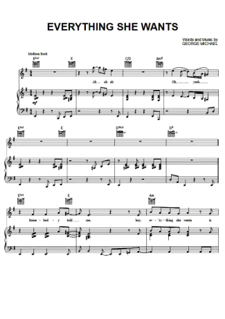 Wham  score for Piano