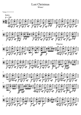 Wham  score for Drums