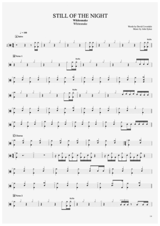 Whitesnake Still Of The Night score for Drums
