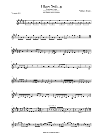 Whitney Houston I Have Nothing score for Trumpet