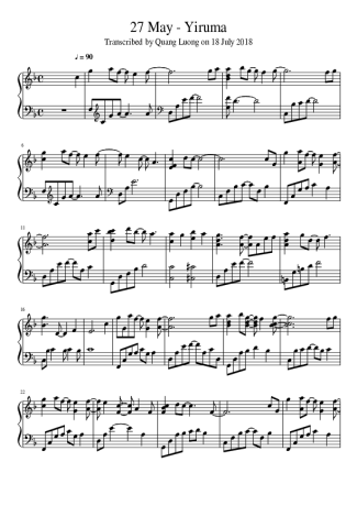 Yiruma 27 May score for Piano