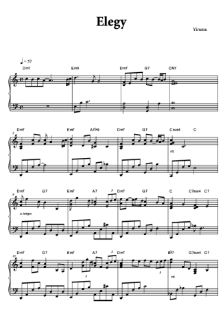 Yiruma Elegy score for Piano