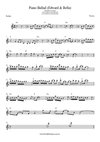 Yiruma Piano Ballad (Edward & Bella) score for Keyboard