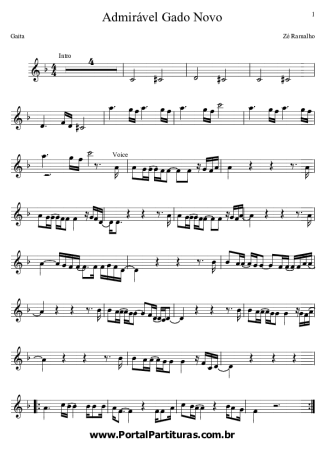 Zé Ramalho  score for Harmonica