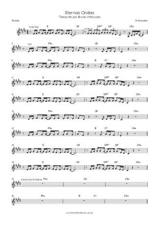 Zé Ramalho Eternas Ondas score for Keyboard