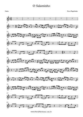 Zeca Pagodinho O Salaminho score for Harmonica
