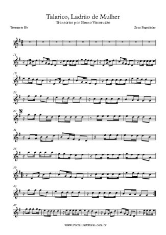 Zeca Pagodinho Talarico, Ladrão de Mulher score for Trumpet