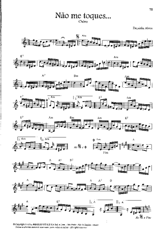 Zequinha de Abreu Não Me Toques score for Flute
