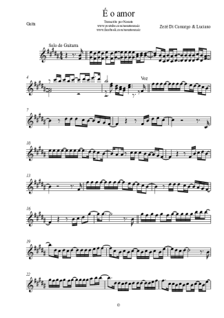 Zezé Di Camargo e Luciano É O Amor score for Harmonica