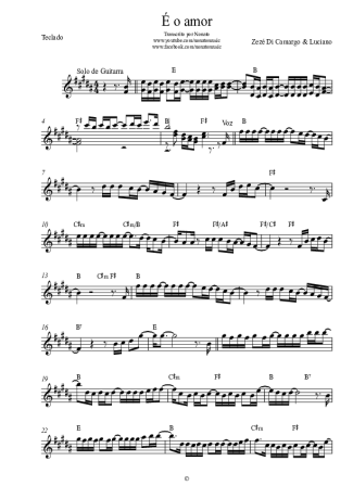 Zezé Di Camargo e Luciano É O Amor score for Keyboard