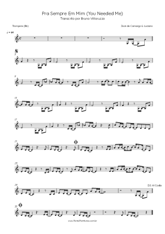 Zezé Di Camargo e Luciano Pra Sempre Em Mim score for Trumpet